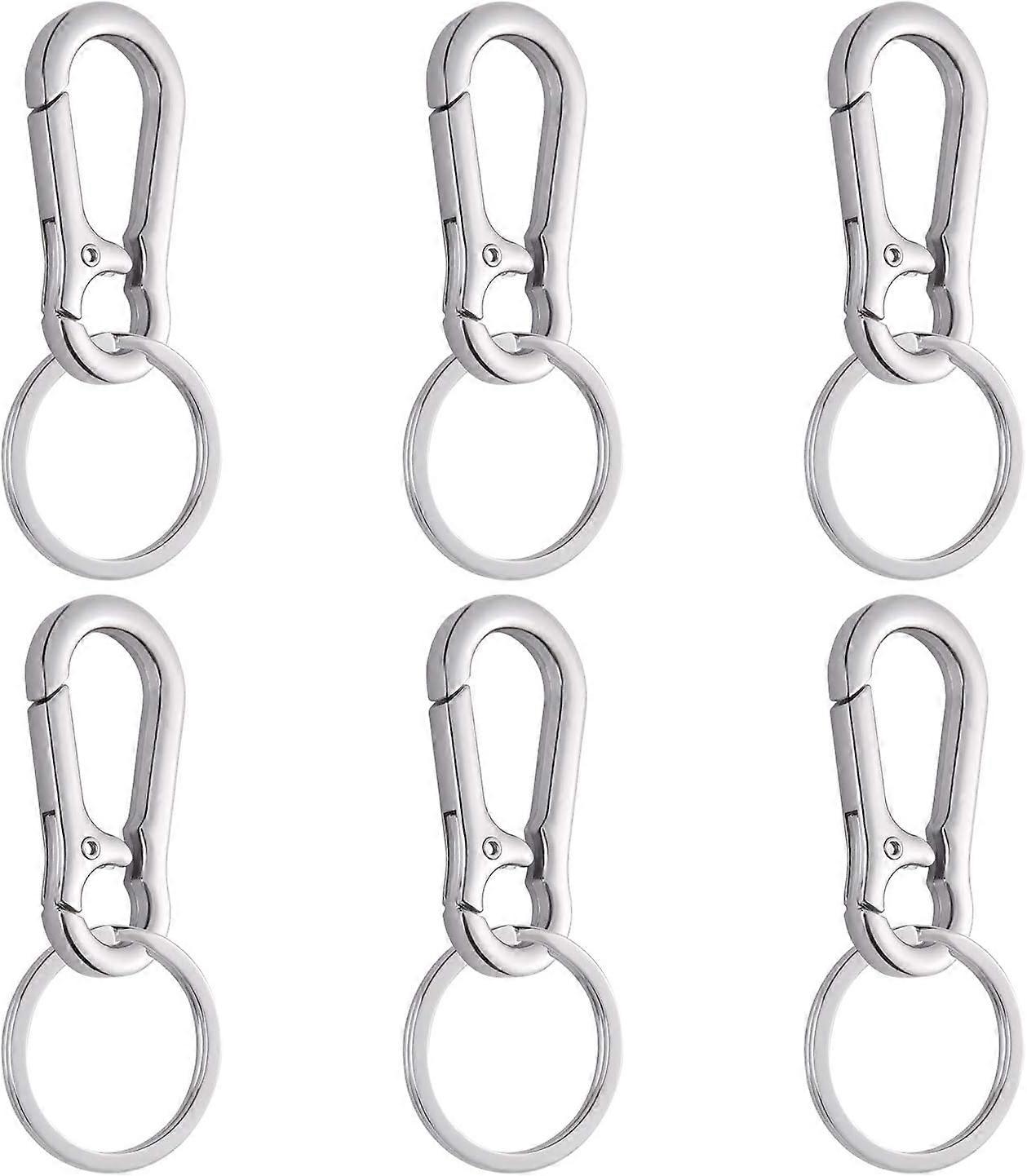 Pachet de 6 brelocuri, Metal, Argintiu