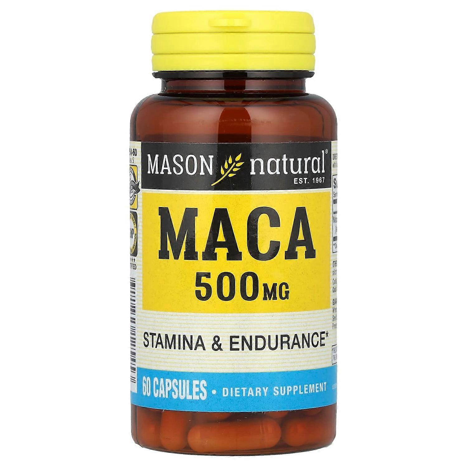 Mason Natural, Maca, 500 mg, 60 Capsules