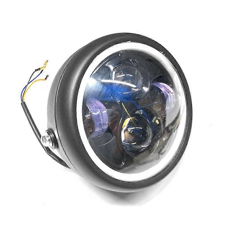 Retro Motorcycle Conversion Parts LED Angel Headlamp CG/GN125 Tianjun Retro Headlight Assembly Universal