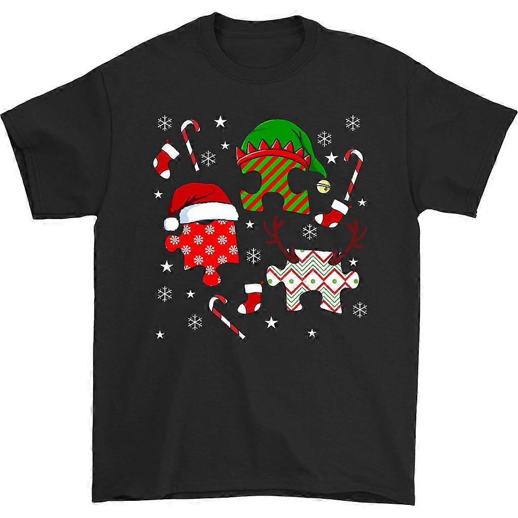 Vianočné puzzle kúsky tričko