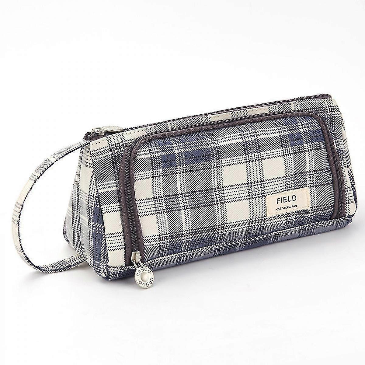 Simple Creative Pencil Case Canvas Multi-layer Large Capacity Stationery Bag For Students