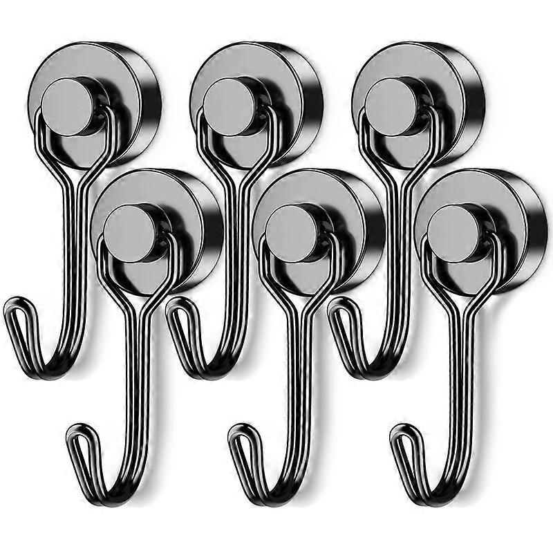 6 Pack Magnetic Hooks 25 LBS Swivel Swing Magnet Hooks for Hanging