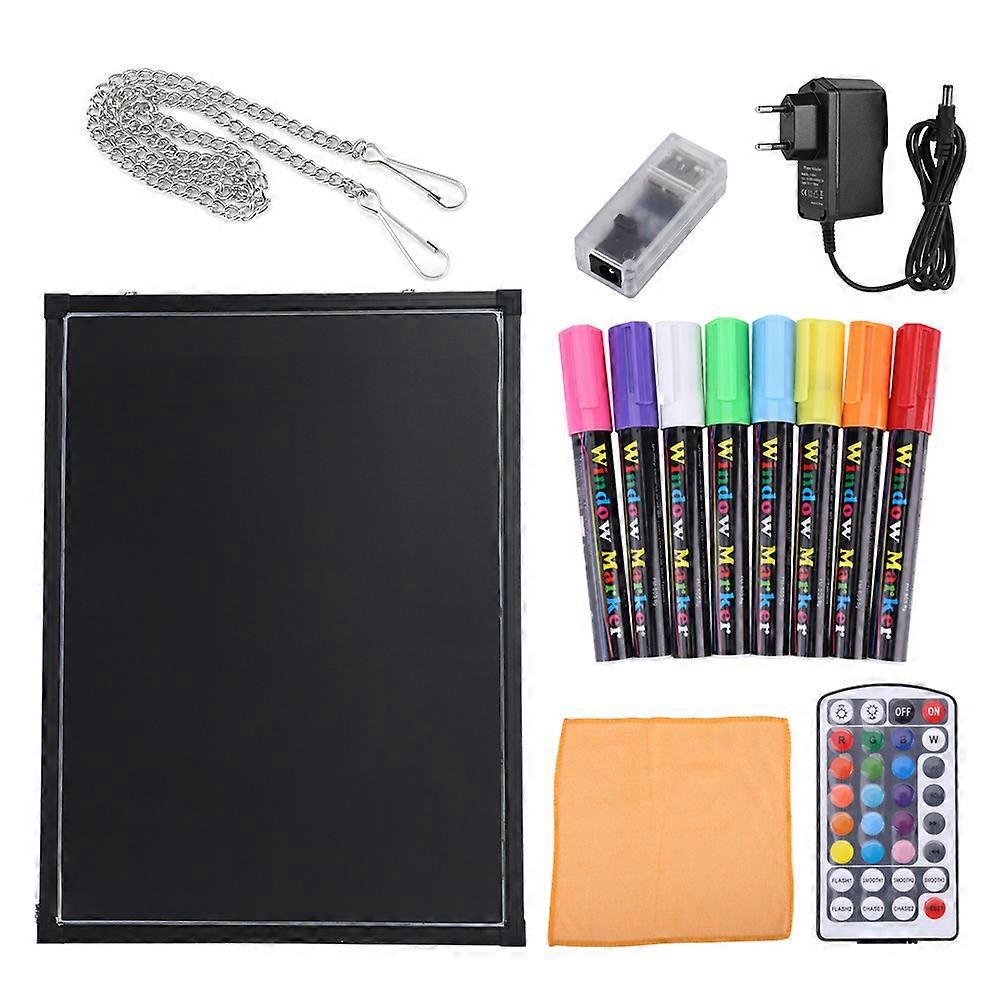 Erasable LED Light Drawing Message Advertizing Sign Writing Board with Highlighter (60x80cm)