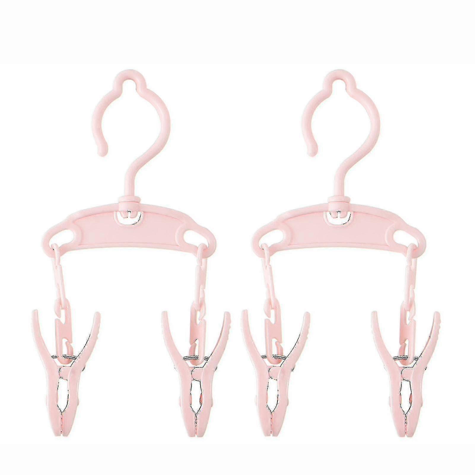 Plastic Folding Portable Hangers With Clips Windproof Clip For Small Objects