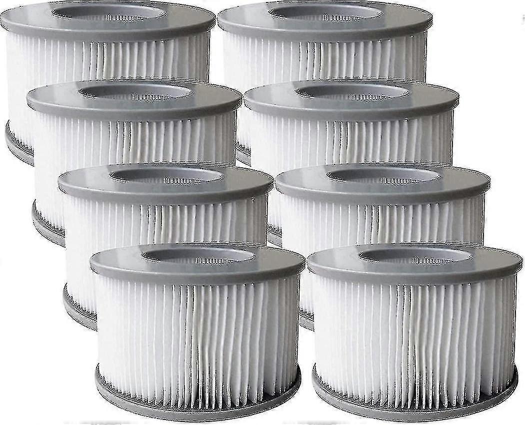Pack Of 8 Replacement Filter Cartridges For Mspa Inflatable Pool, Jacuzzi