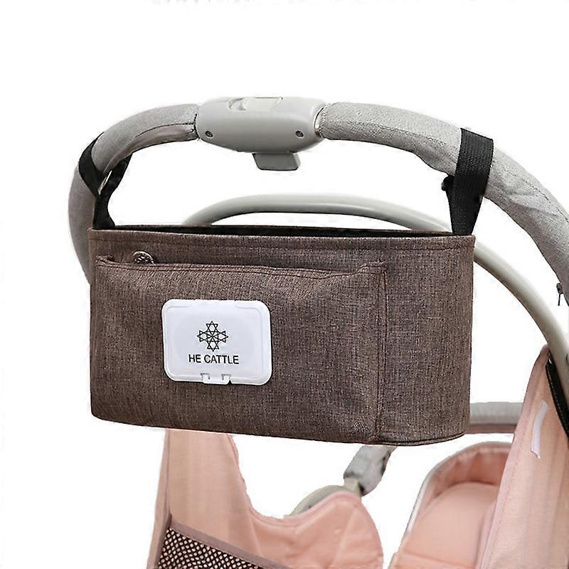 Stroller Organizer with 2 Snaps & Cup Holder Multipurpose High Capacity Easy to Install Compatible