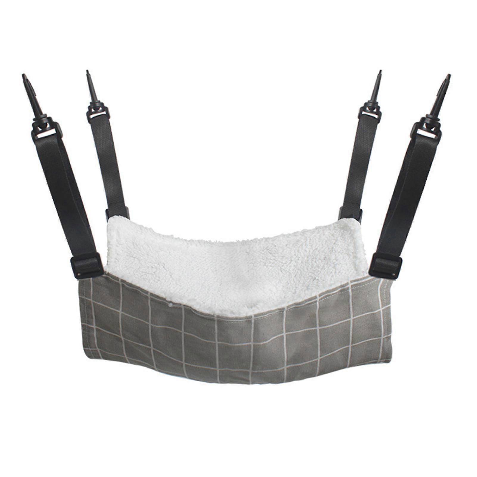 Cat Hammock Iron Cage Breathable Plush Hook Adjustable Cat Swing Hanging Nests Cat Climbing Frame