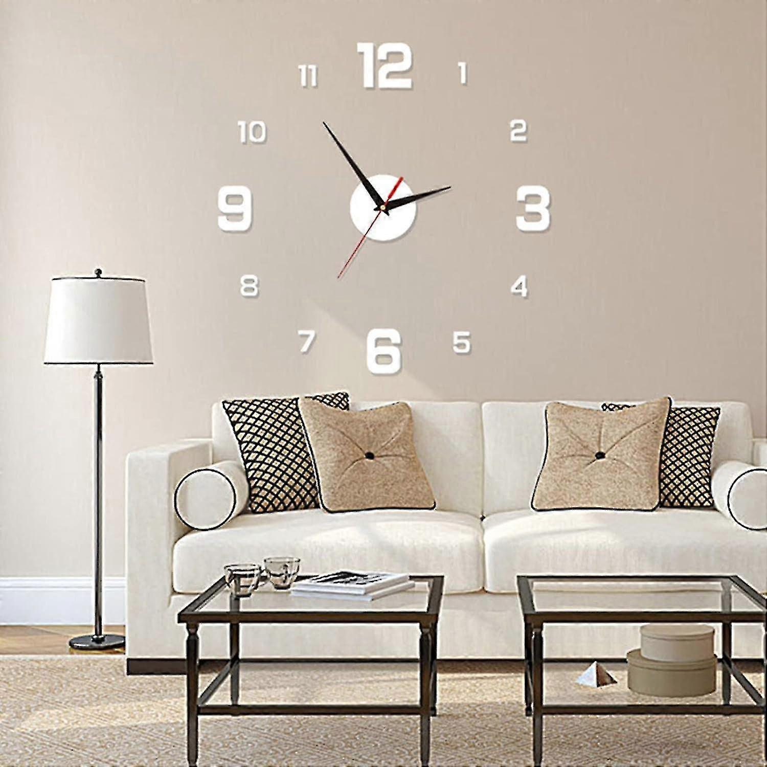 Clock Punch-free Clock Silent Clock Luminous Hanging Clock For Rooms/bedroom Silver