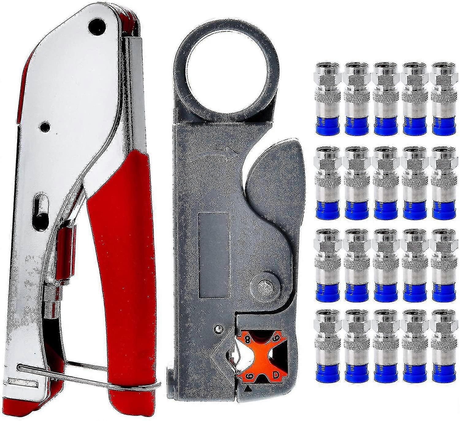 Cable Stripper Compression Pliers Set Coaxial Cable Stripper Compression