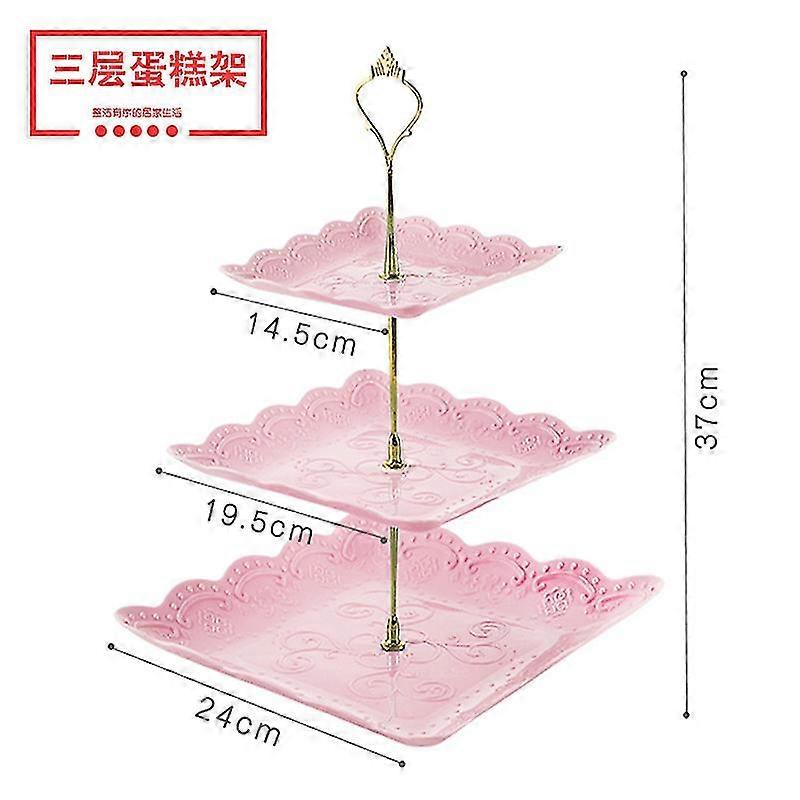 3 Tier Plates Plastic White Cake Stand Cake Stand, Cupcake Stand