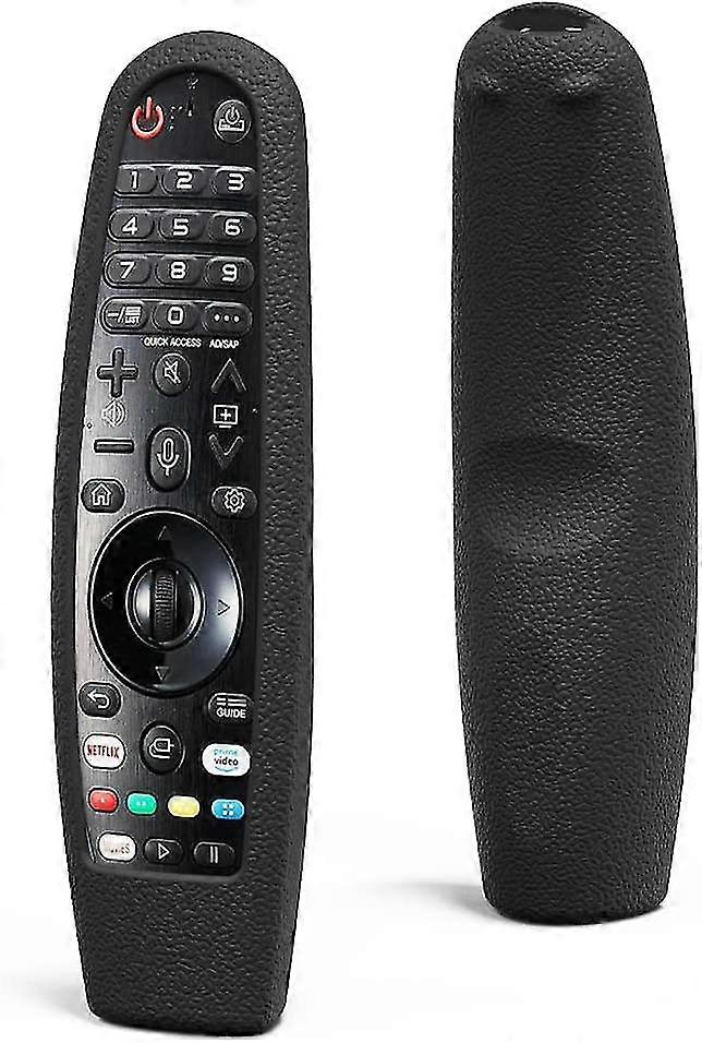 2pcs Anti-slip Silicone Case Compatible With Lg An-mr20ga Magic Remote Control Cover(black)