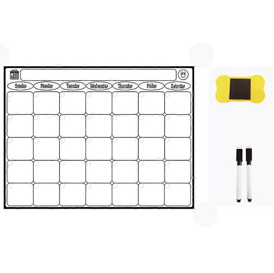 Magnetic Whiteboard Refrigerator Calendar Writing Wipe