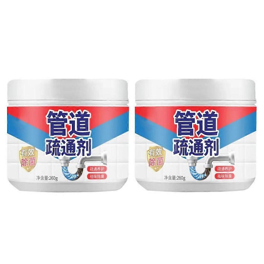 2PCS Tool Cleaning Powerful Kitchen Pipe Dredging Agent Dredge Deodorant Cleaner 260g