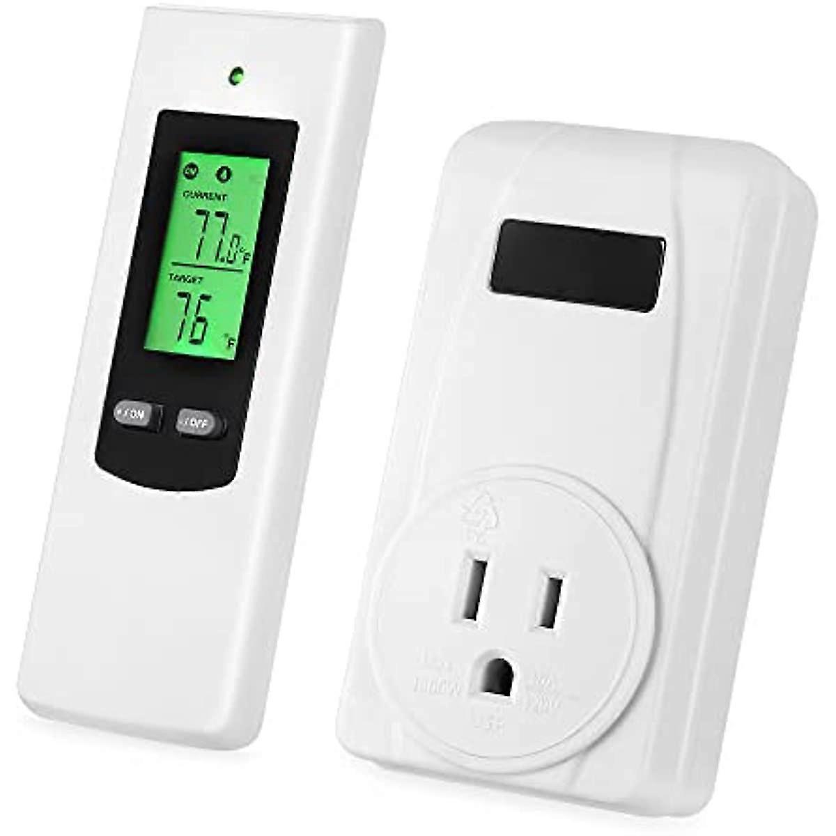 Thermostat Plug  Smart WiFi Thermostat Plug Outlet 10A with Low High Temperature Alarm  Heating Cooling Modes Object Temperature Setting  Switchable