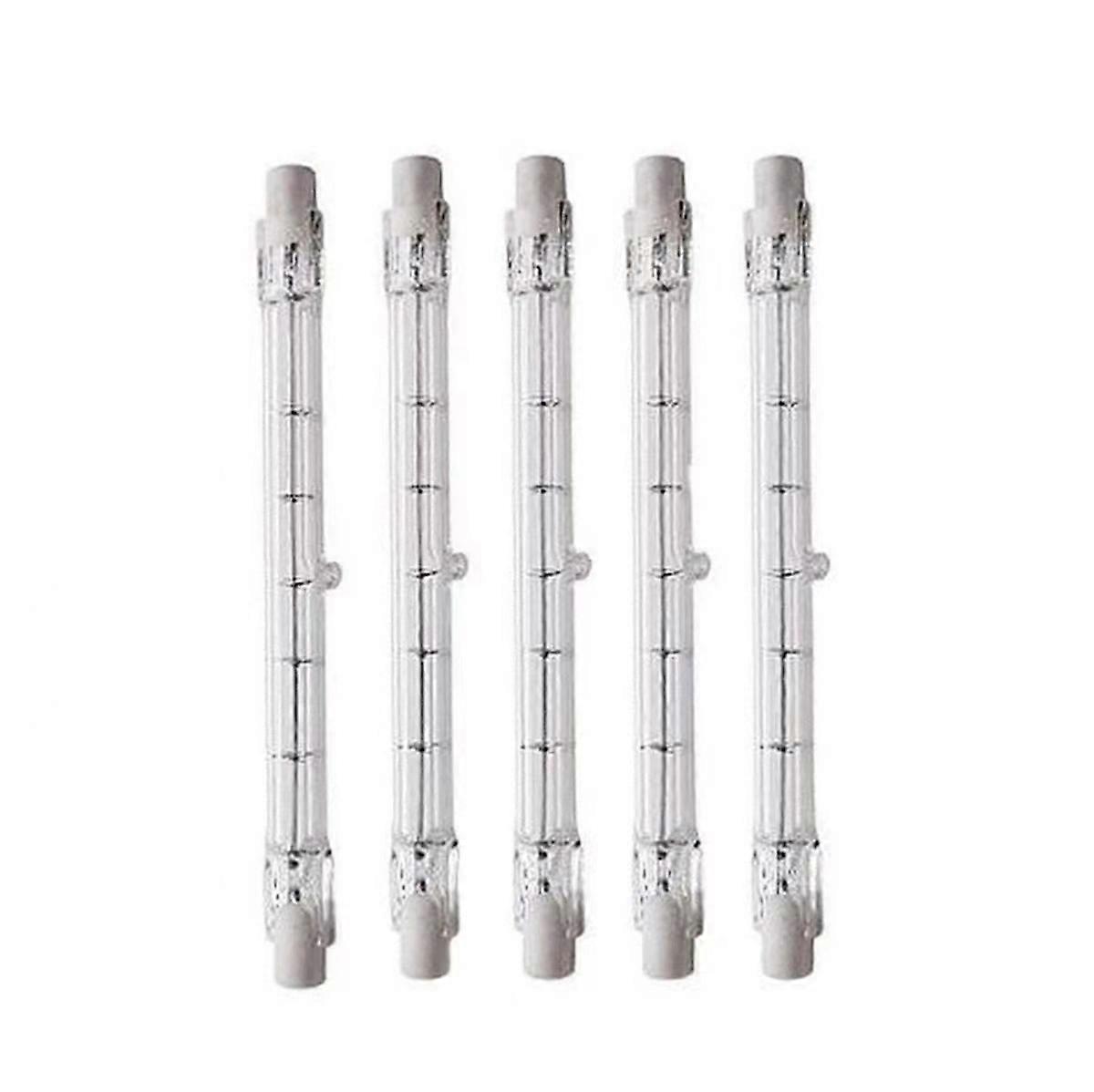 5 Pcs Dimmable R7s 118mm 300w Halogen Pencil Bulb Ac 220-240v 3100lm Linear Halogen Floodlight For Landscape Lighting, Security, Street Light