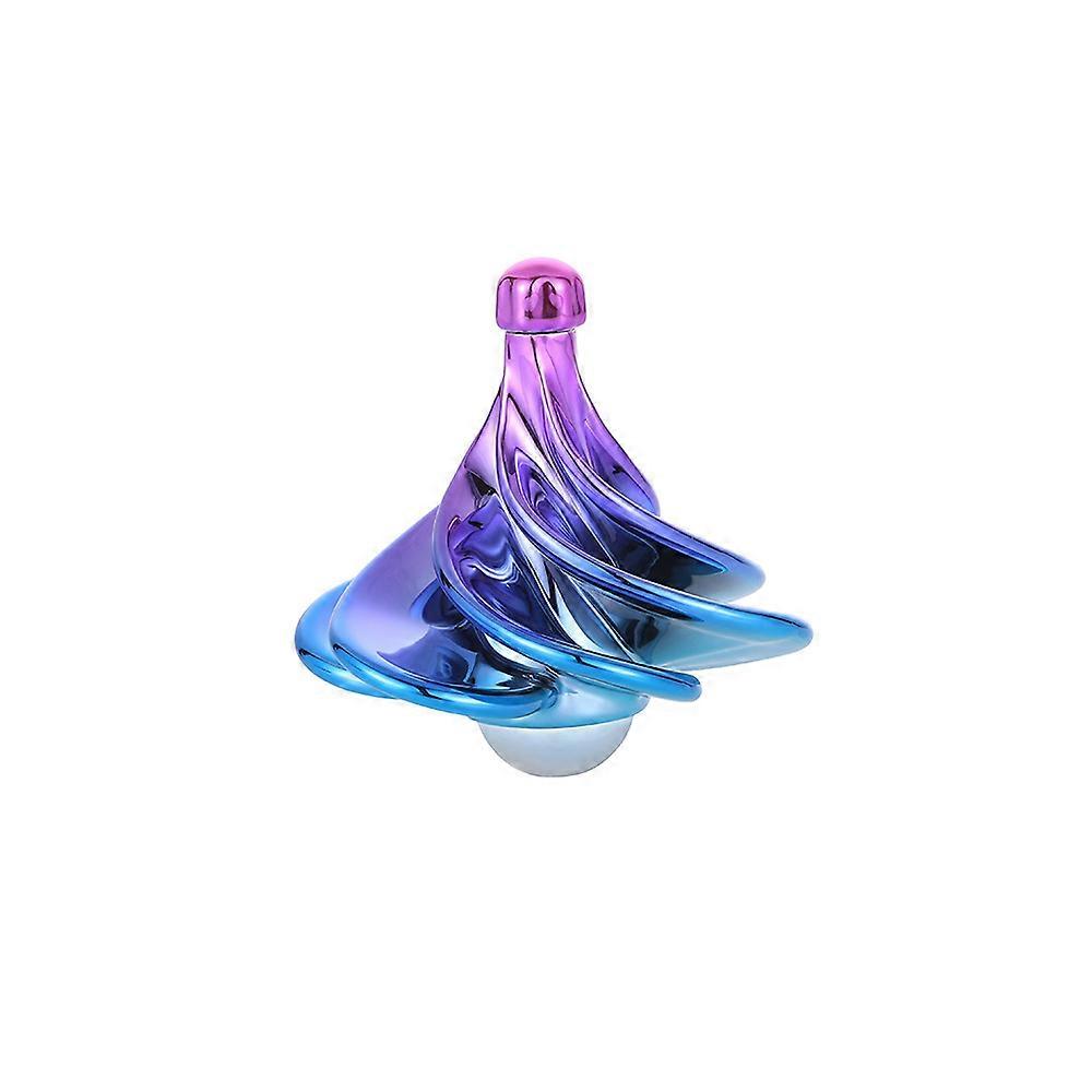 Mini Spinning Top Gyro Desktop Toys for Kid Adults with Anxiety Autism and Stress Relief (Multicolour) two-color colorful