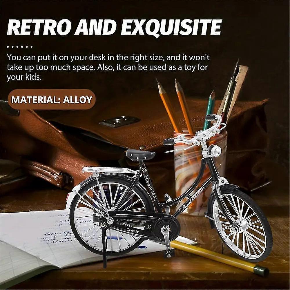 Vintage Bike Model, Exquisite Details High Simulation Mini Bike Model Classical For Desk