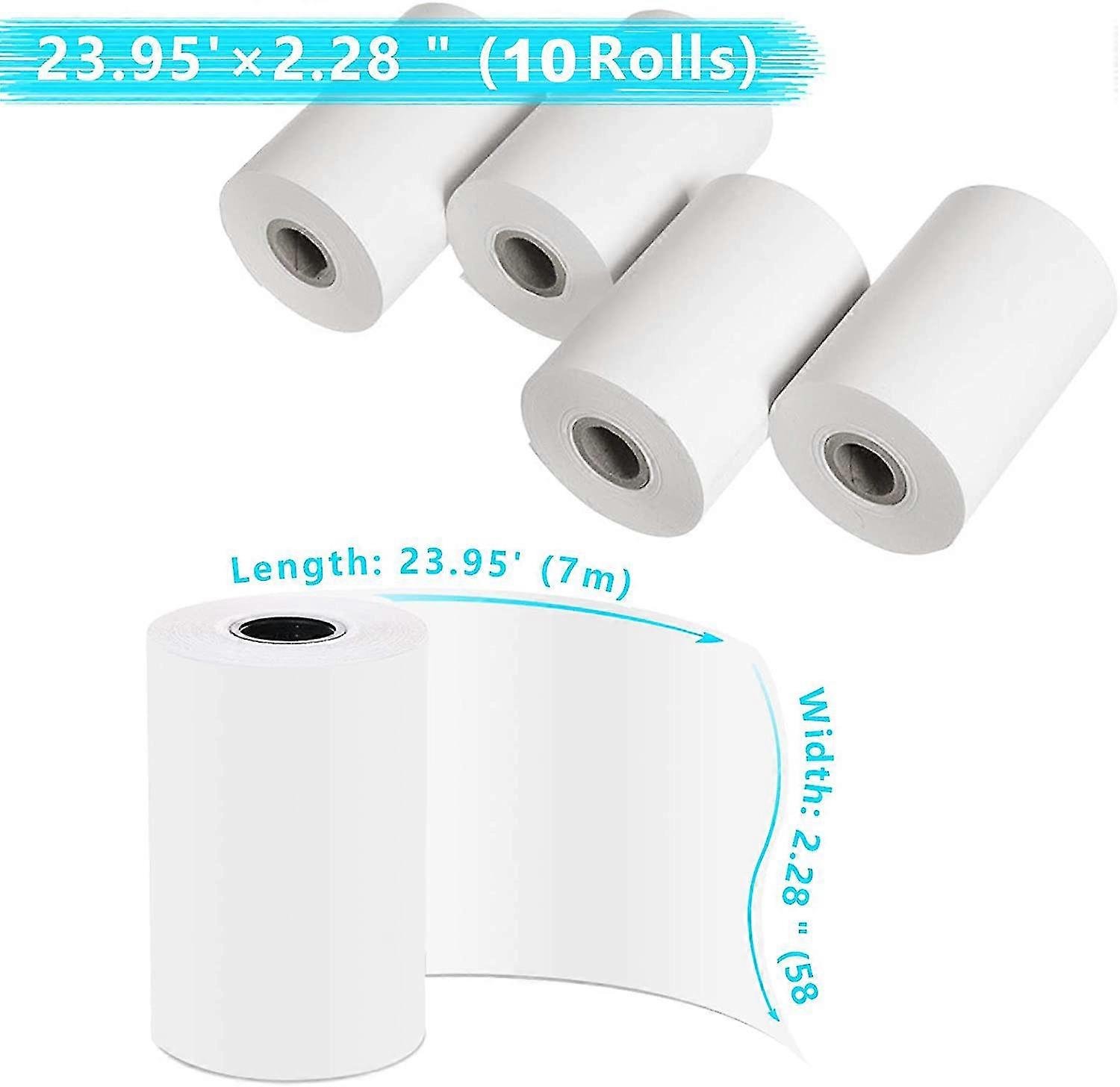 Ushining 5 ruller trykpapir til børn kamera