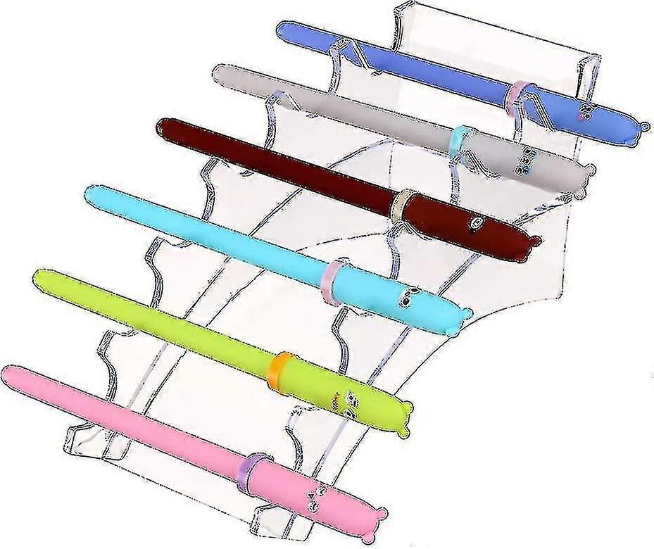 Acryl Stifthalter Make-up Pinsel Organizer 6 Slot Display Stand (2 Stück)-Farbe2 Stück
