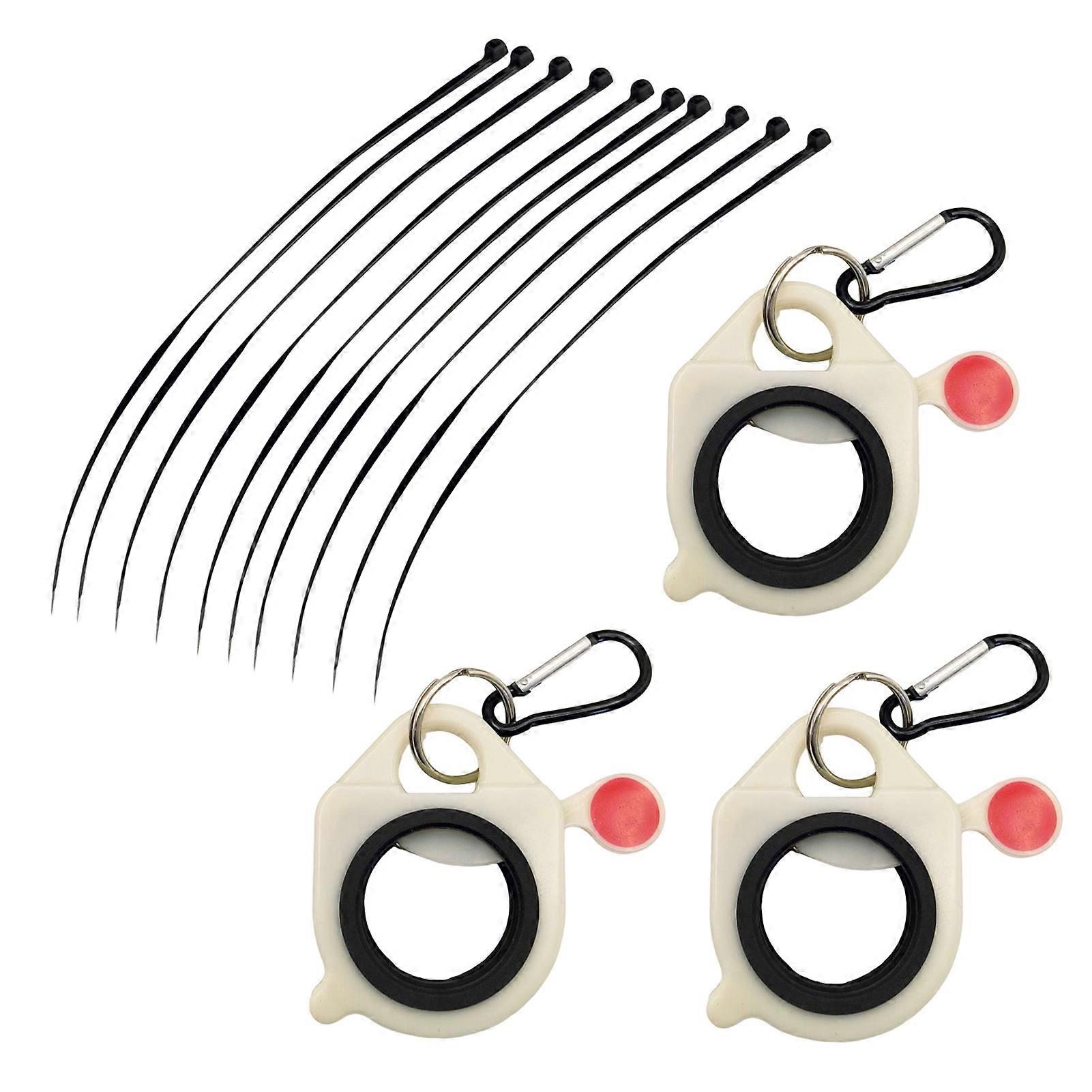 3 Pcs Zip Tie Organizer with 10 Cable Ties Reusable Glow-in-the-Dark Easy Visibility Plastic Cable Tie Holder Easy And Neat Organization Efficient Ca