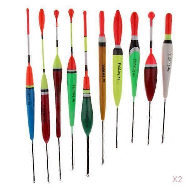 20 Pieces Fishing 4g Balsa Wooden Slip Floats Bobbers Panfish Bass Trout
