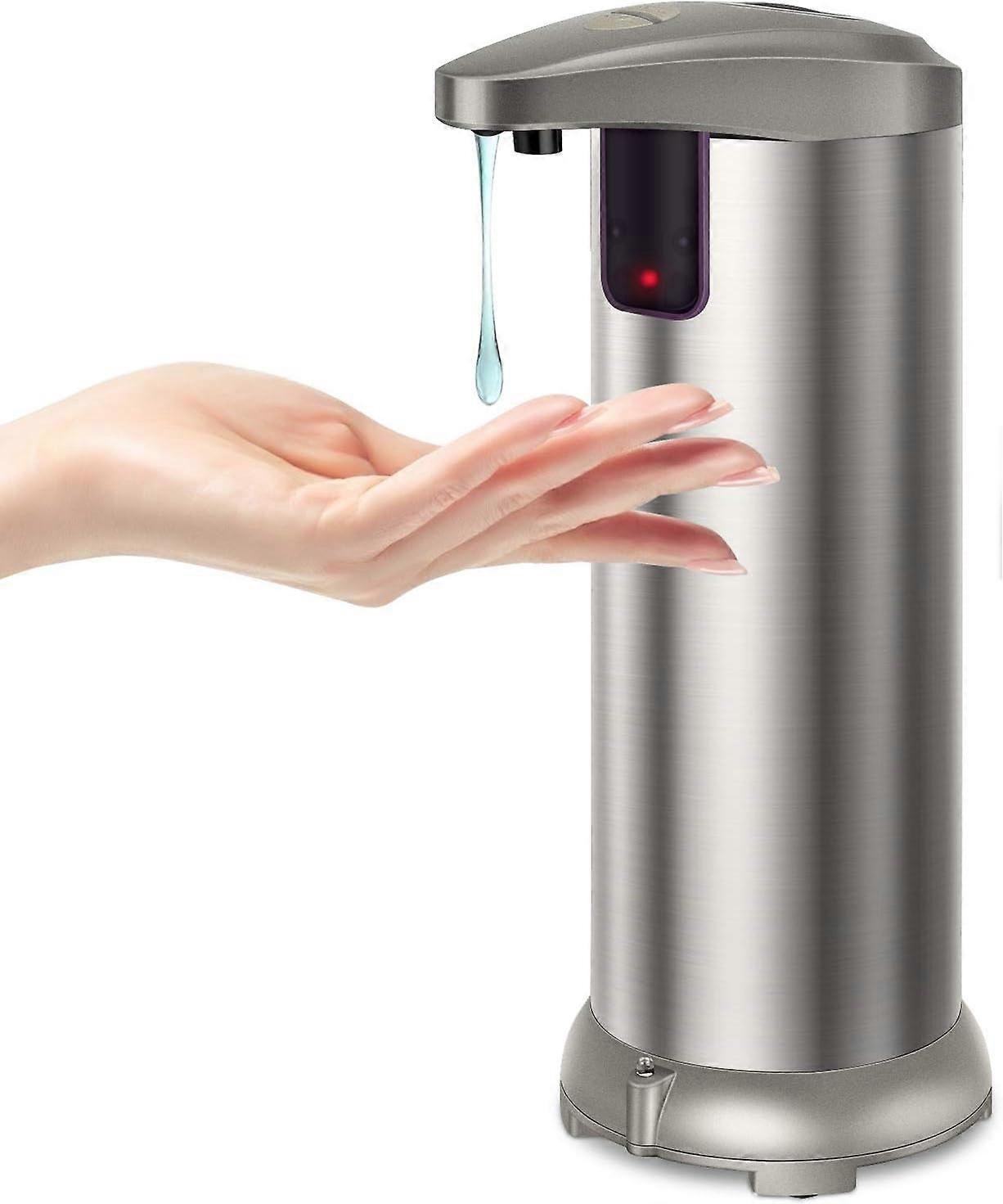 Automatic Soap Dispenser with Stainless Steel, Infrared Motion Sensor, Waterproof Base, Adjustable Switch, Suitable Bathroom