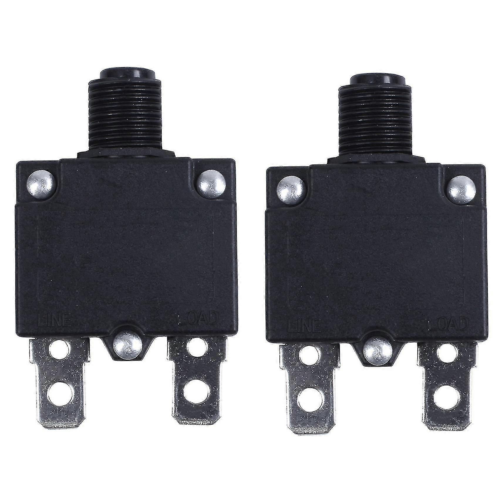 Ac 125/250v 10a Circuit Breaker Thermal Overload Protector Black