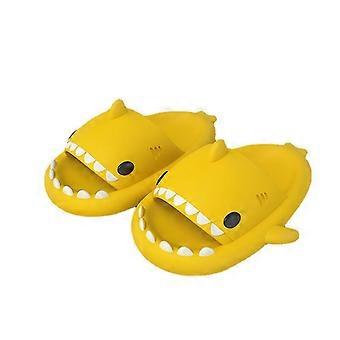 Slider Schuhe Cartoon Shark Shape Slider für Kinder Sommer Rutschfeste Sandalen Gelb