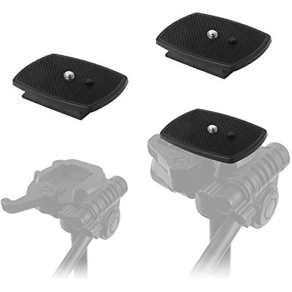 3 Pieces Quick Release Plate Clamp Plastic Tripod Adapter Plate Universal Quick Release Plate 14 Screw Thread Tripod Quick Release Plate For Camera T