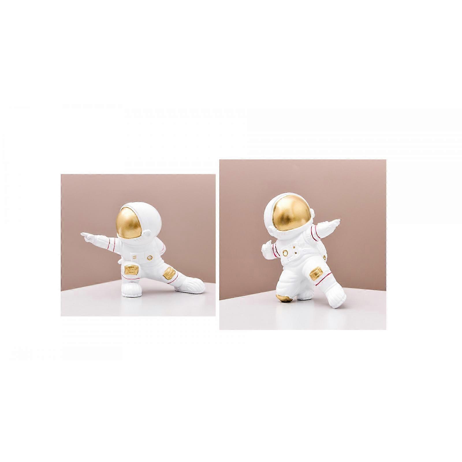 2Pcs Spaceman Figurine Home Bar Hotel Nursery Bedroom Bookshelf Decor Gifts