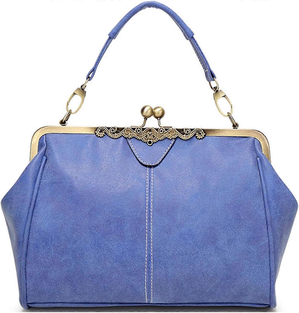 נשים עור PU חלבית ילקוט מסוגנן מנעול נשיקה עיצוב מצמד