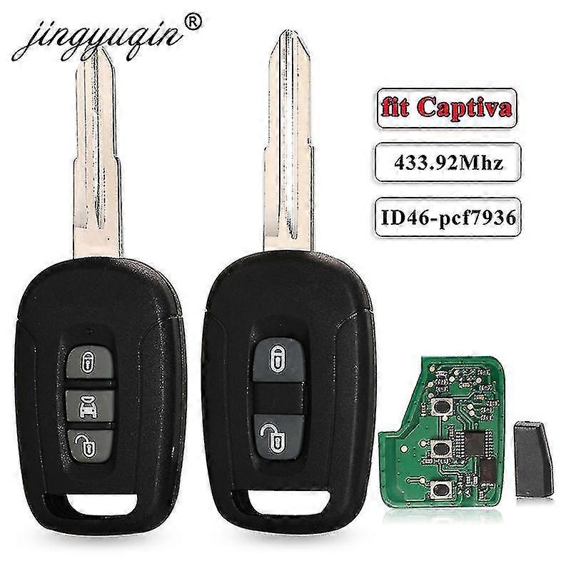 Car Remote Key Control 433mhz Id46 For Chevrolet Captiva Opel Antara 2/3 Buttons Auto Keyless Fob With Pcf7936 Chip