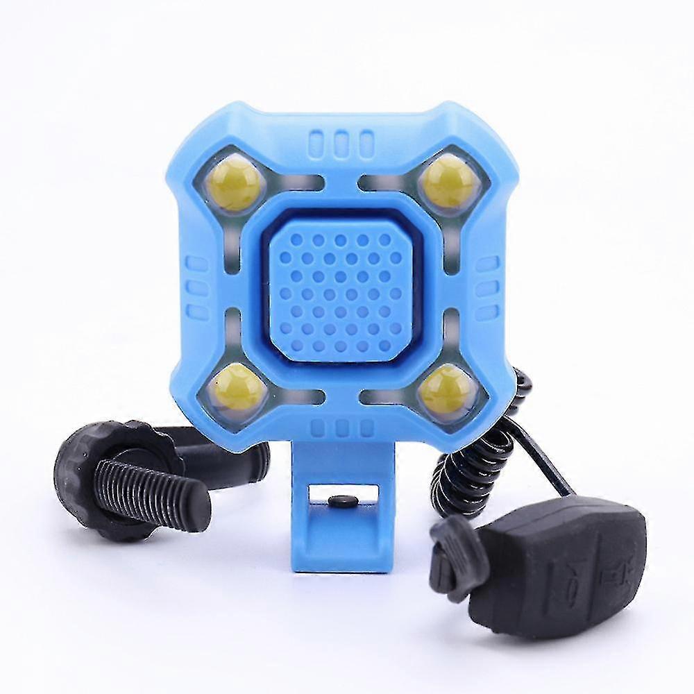 140 Db Bike Electric Horn Bell With 4 Lamp Light Usb Charging Loud Alarm Security Bicycle Bell