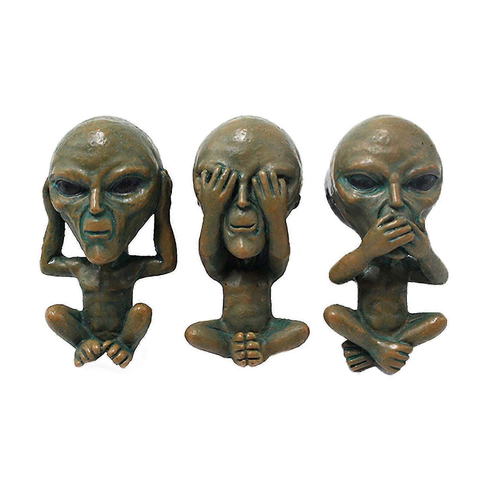 3pcs Alien Statue Car Air Freshener Clips Natural And Non-irritating Air Freshener For Removing Unpleasant Odours From