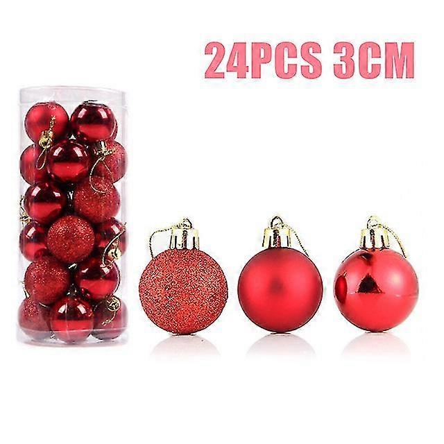Balls Ornaments Xmas Tree Hanging Pendants  Spheres 6cm  Decoration 2024 Navidad Natal New Year Gift