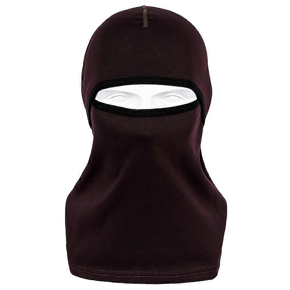 Autumn Winter Warm Balaclava Windproof Full Face Cover Mask for Cycling Hiking - Brown