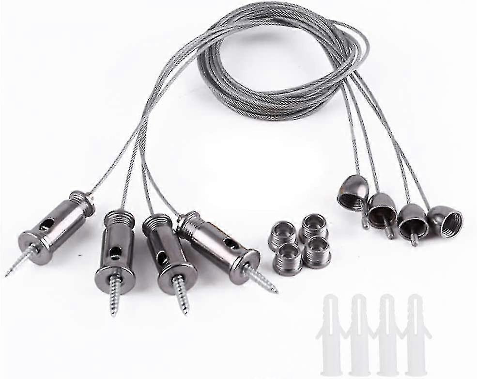 Stainless Steel Wire Rope Hook - 10pcs Hanging Wire Kit