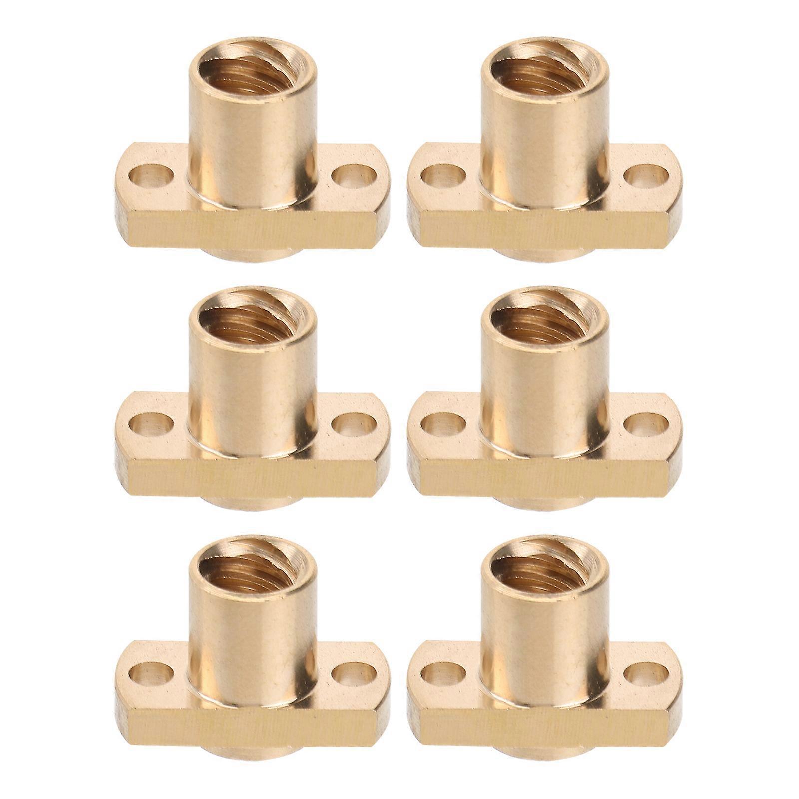 6 Pcs Trapezoidal T8 Screw Brass Nut for T8 Lead Screw of 3D Printer 8mm Lead