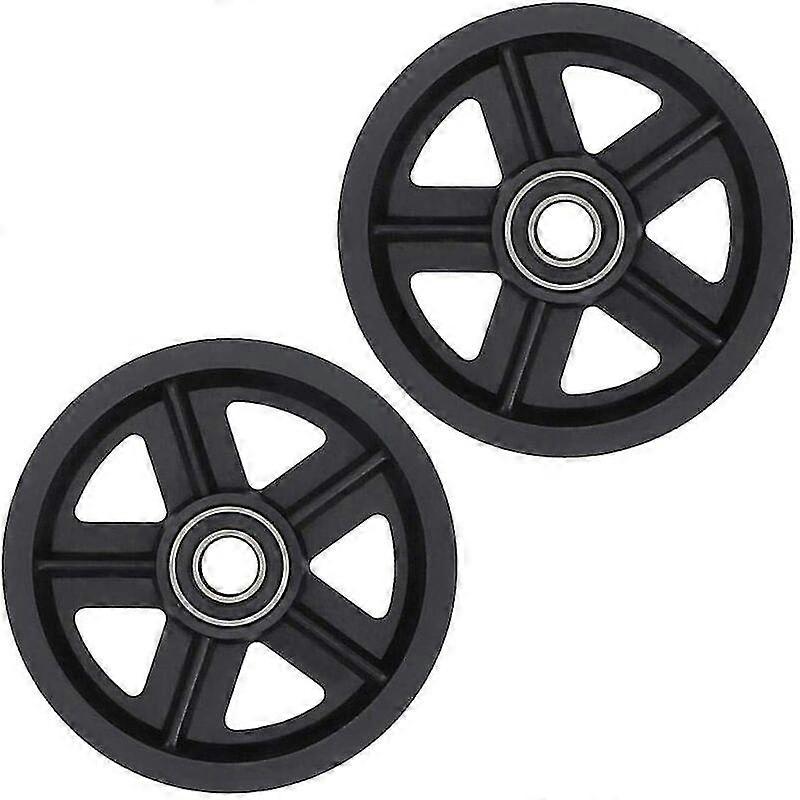 Sliding Door Pulley, Sliding Barn Door Hardware 2Pcs American Barn Door Hanging Pulley Rail Track Carbon Steel Roller Kit Black