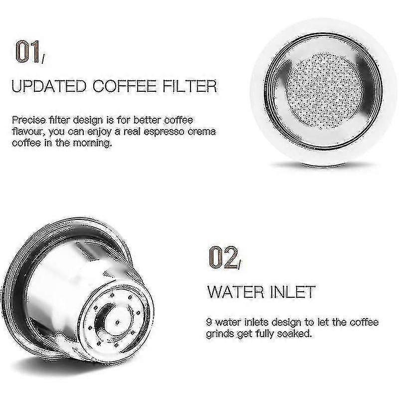 thumbnail image 2 of I Cafilas Stainless Steel Coffee Tamper Spoon For Nespresso Pods (2-Pack) - Fits Essenza, Inissia 2 of 3
