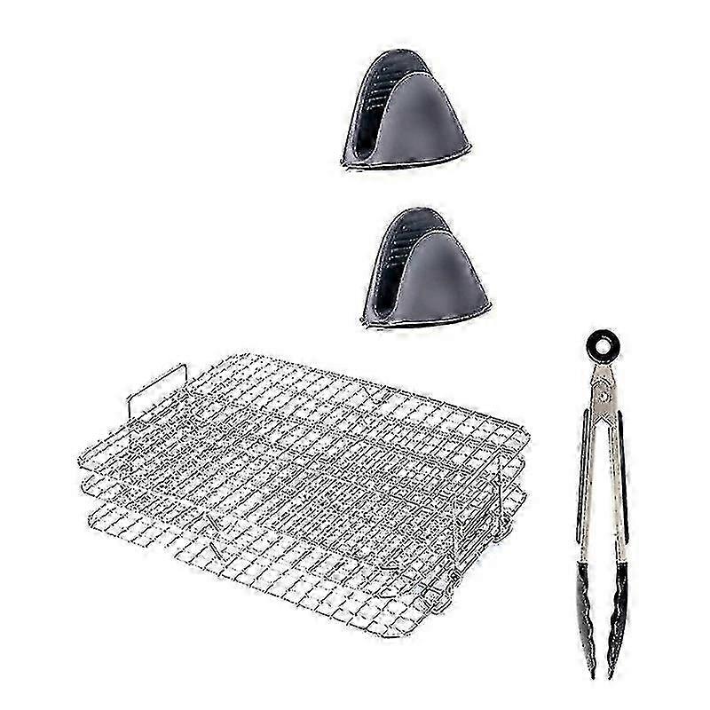 Fryer Rack compatible with Ninja Foodi Grill Xl Fryer, Multi-layer Dehydrator Rack Toast Rack Fryer