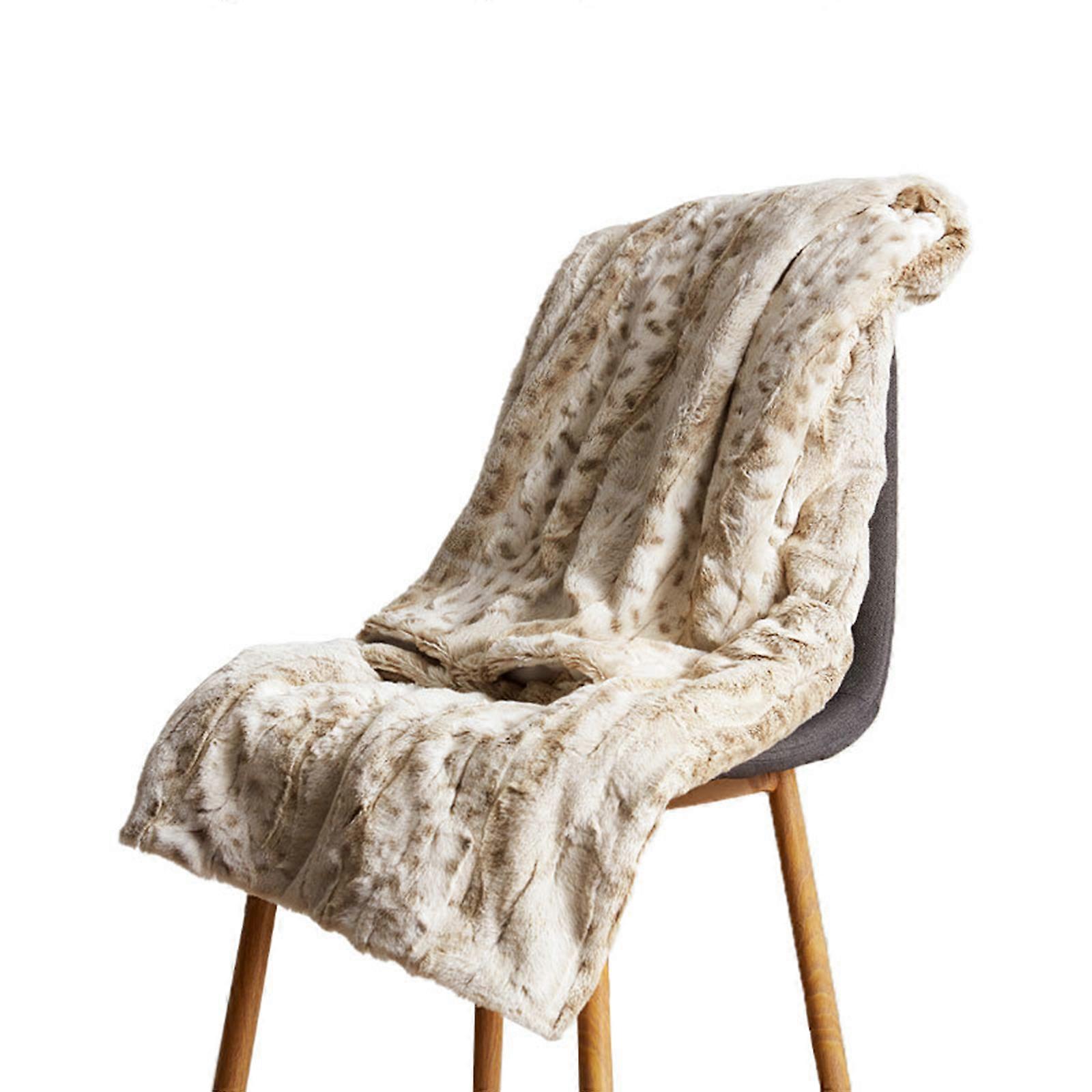 Sherpa Wool Blanket Thick Plush Blanket Warm Soft Striped Flannel Blanket