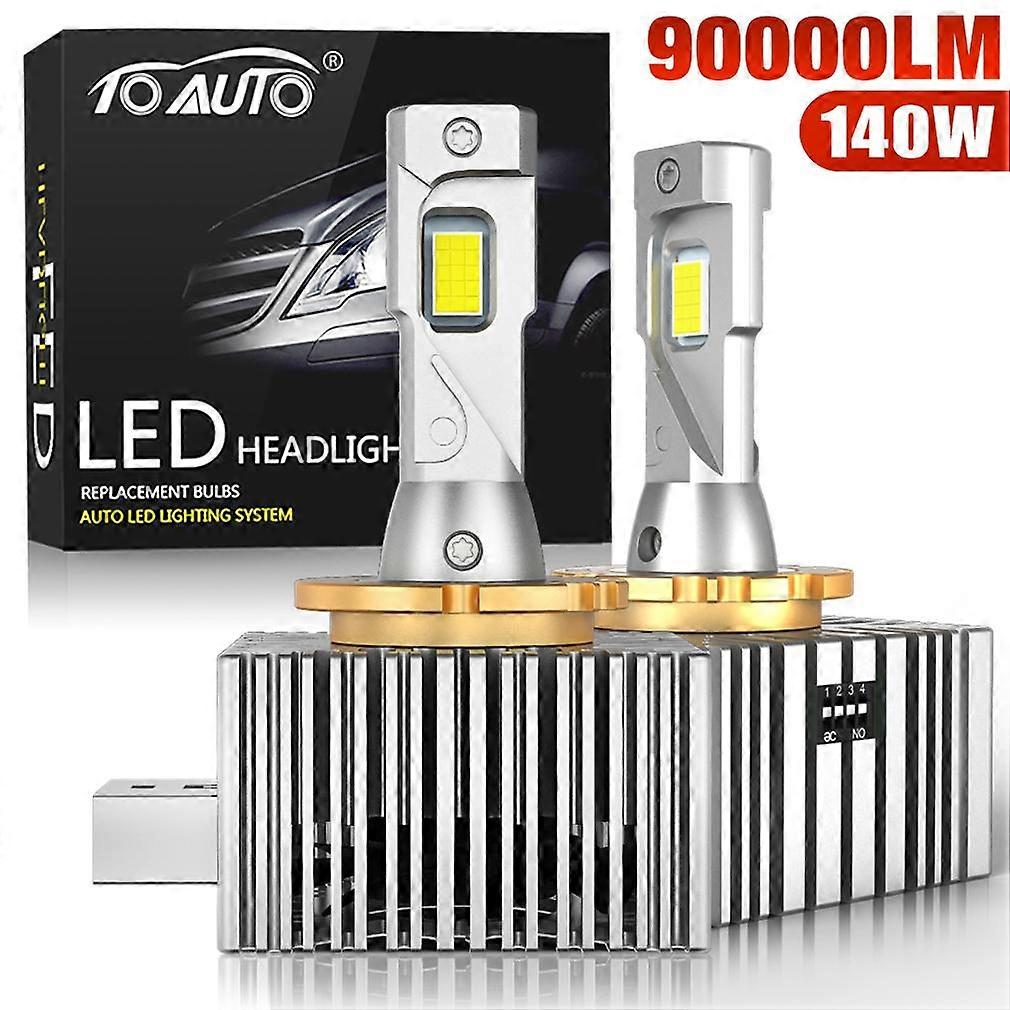 D1S D2S D3S D4S D5S D8S Phares de voiture LED HID D1R D2R D3R D4R D5R D8R ampoules 90000LM Turbo Lampe Canbus 6500K Automobile 12V