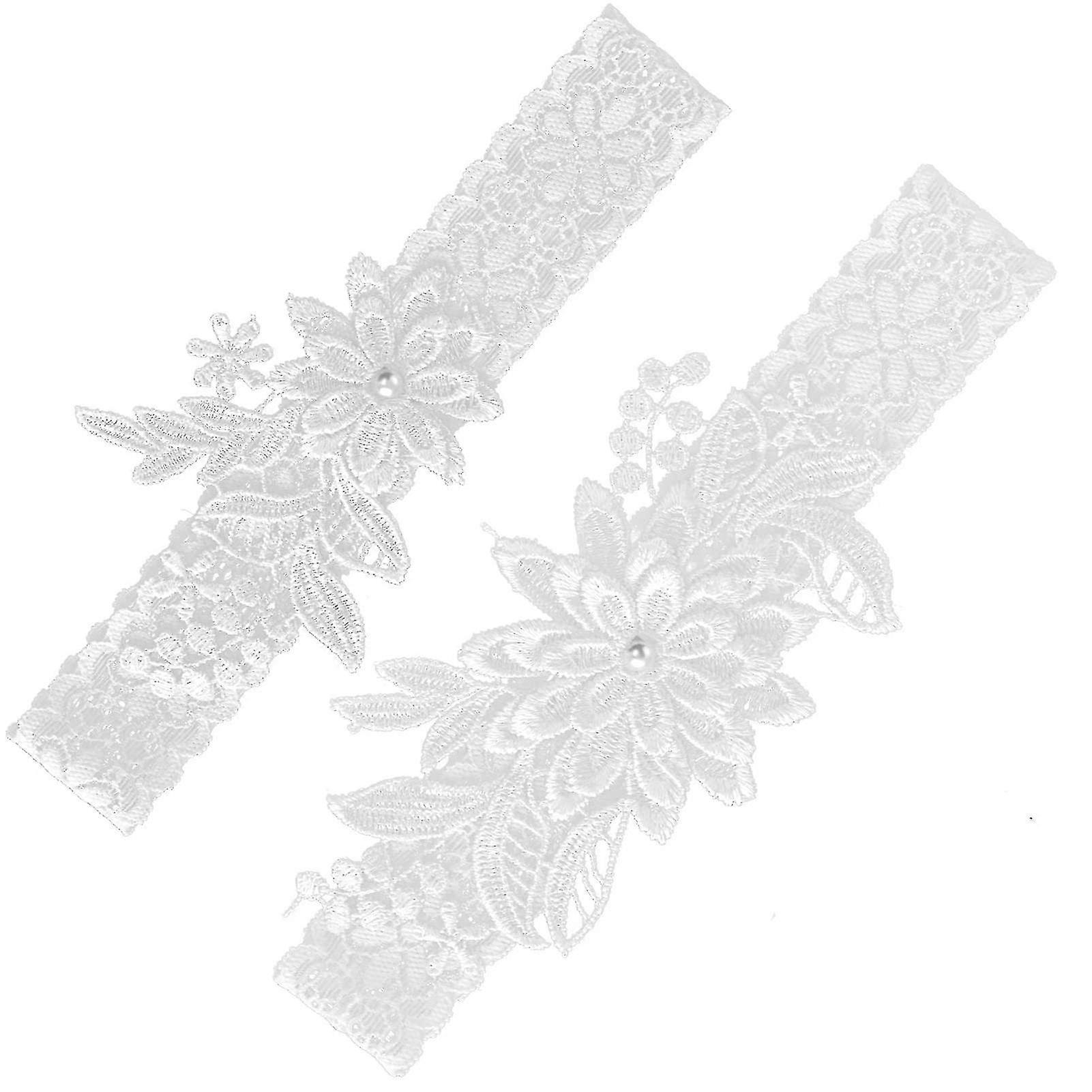 Bruiloft Kousenband voor bruiden, 2 stuks vrouwen kant been kousenband, bruiloft ondergoed elastische strass kousenband voor bruid