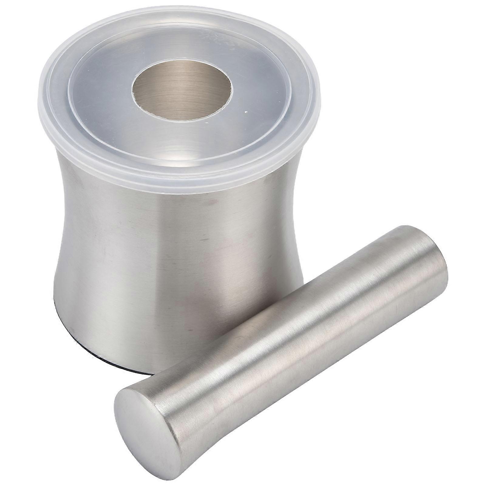 Stainless Steel Garlic Mortar with Dual Structure Grinder Press