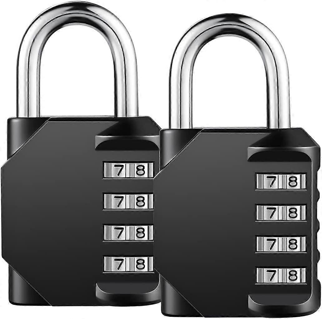 2 Pcs Four-Digit Mechanical Combination Padlocks