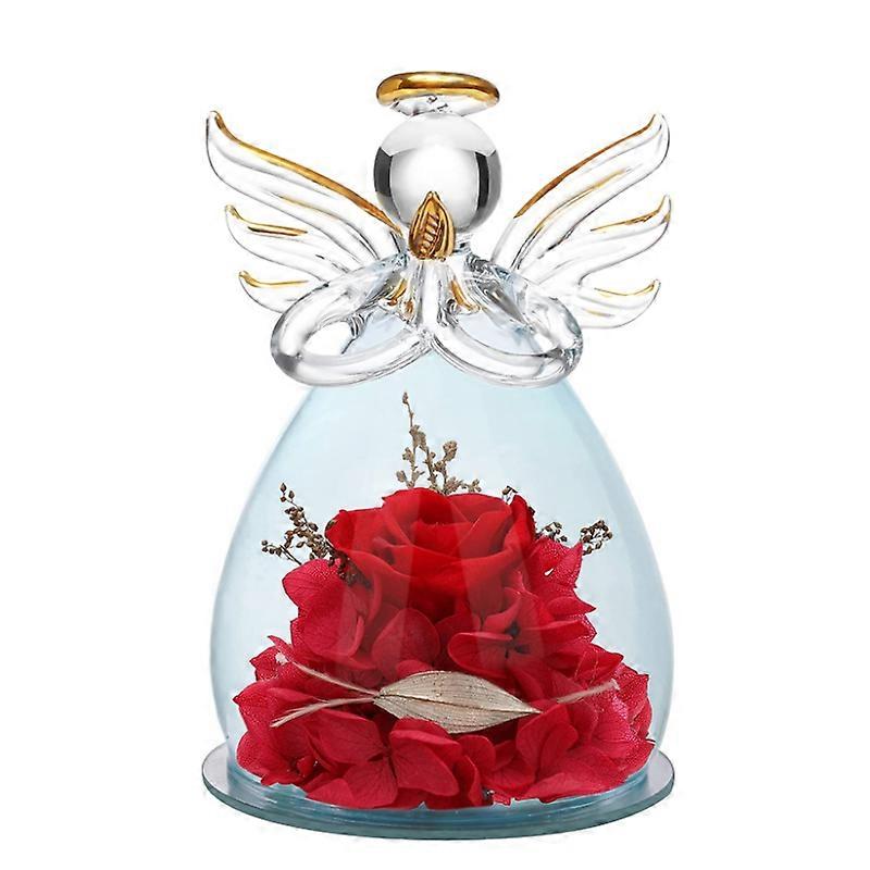 D2 LED rose stabilizzate in cupola di vetro fiori naturali eterni per sempre amore bomboniera per donna madre regalo di san valentino orso  15
