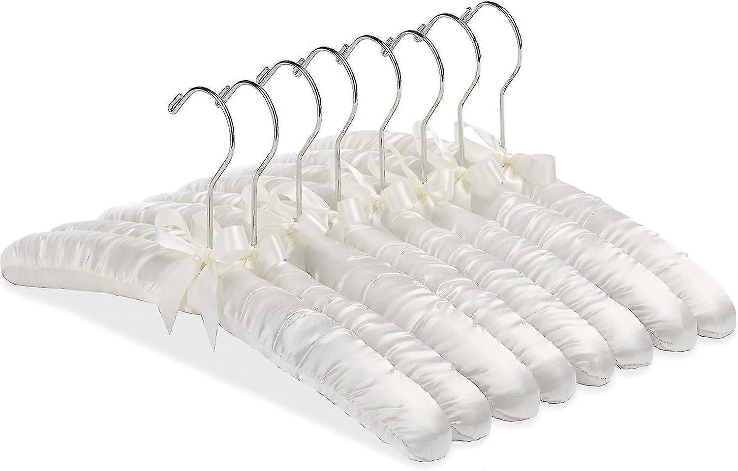8PK Sat Blouse Hanger, 8 Count, Bone