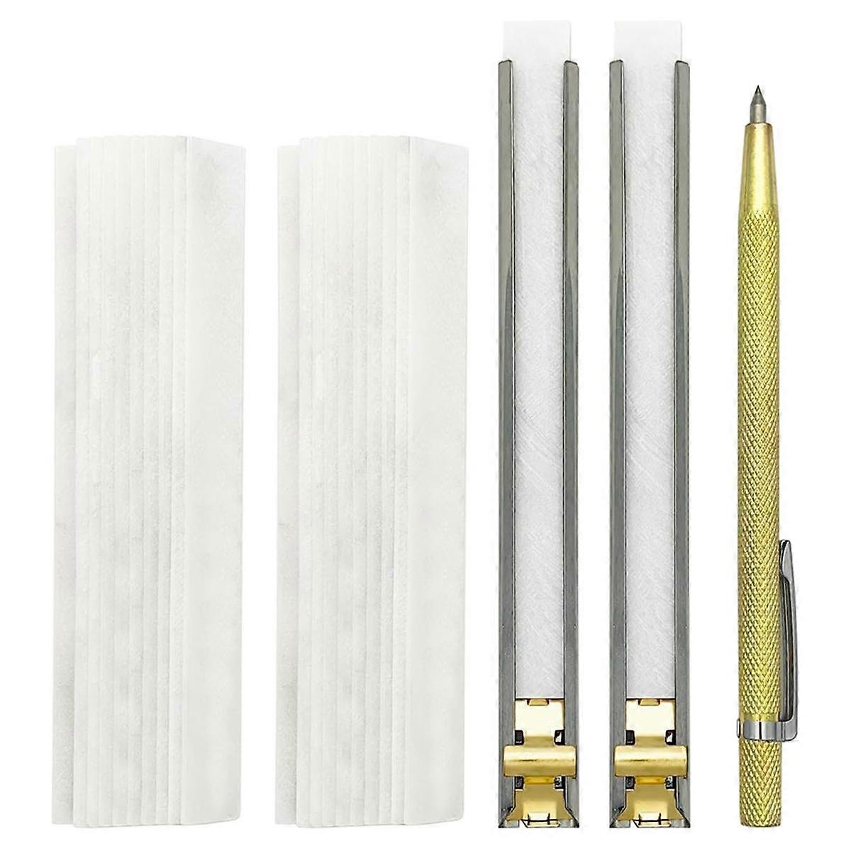 Thin Soapstone Holder Set, Flat Thin 1/16, Marked Transparent and Removable Markers, Suitable for W