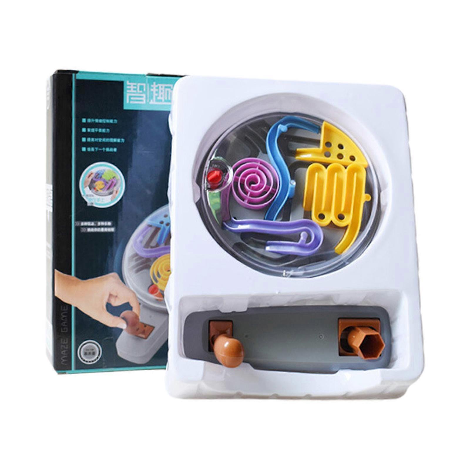 Magic Marble Ball Jigsaw Puzzle with Manual Handle Base Elementary Funny Gift